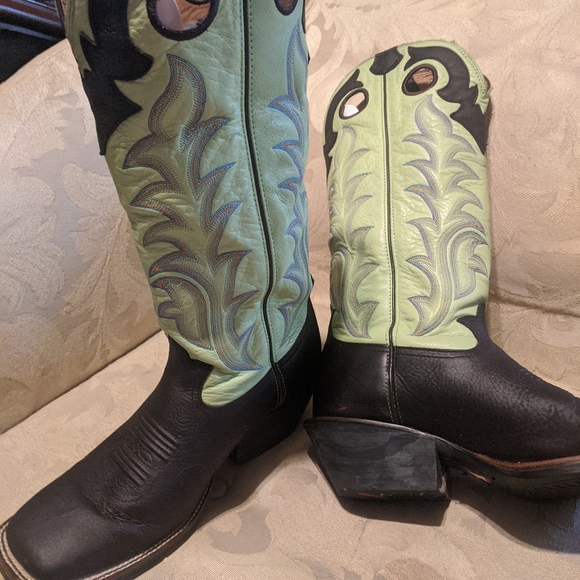 Tony Lama Mens 3R 16" Auburn Baron Calf Top Boots - Picture 4 of 6